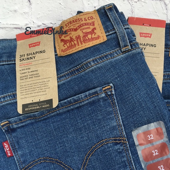 NWT 2 Pair of Levi’s 311 Hypersoft Shaping Skinny Jeans / Soft Stretch Denim - Picture 5 of 16